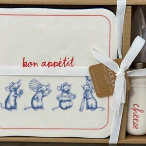Rae Dunn x Ratatouille Ceramic Cheese Plate Set BON APPETITE -NIB